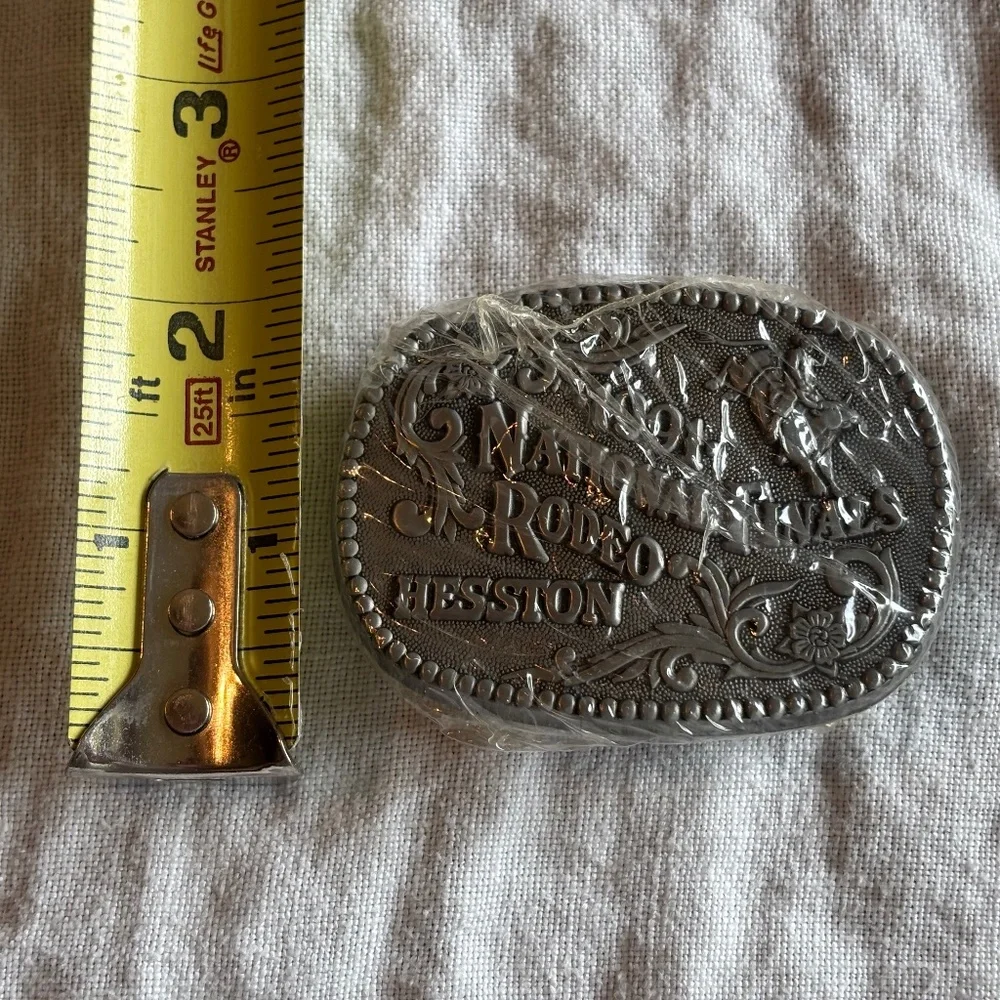 Hesston 1991 Silver Youth National Finals Rodeo Commemorative Belt Bu…